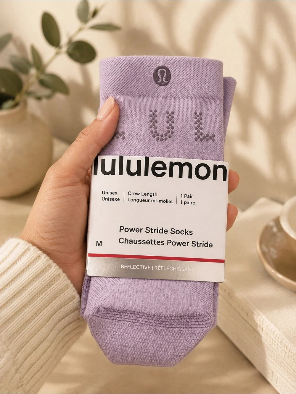 lululemon athletica Power Stride Crew women Socks — Lavender 💜
